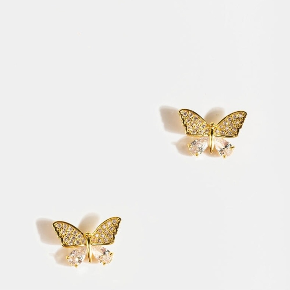 Serious Buyer Only! Francesca’s Butterfly Gold Earrings